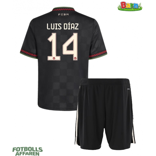 Bayern Munich Luis Diaz #14 Tredjeställ Barn 2025-26 Kortärmad (+ Korta byxor)